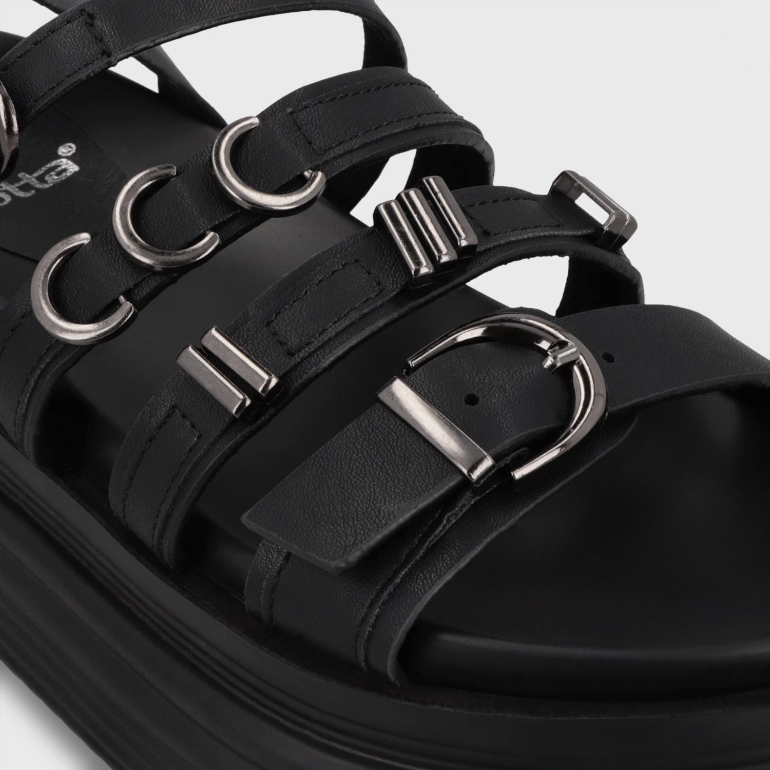 Sandalia Plataforma Negra Mujer 1571C - Gotta Chile