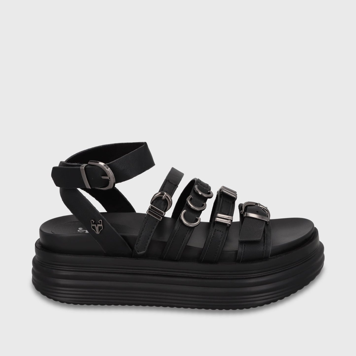 Sandalia Plataforma Negra Mujer 1571C - Gotta Chile