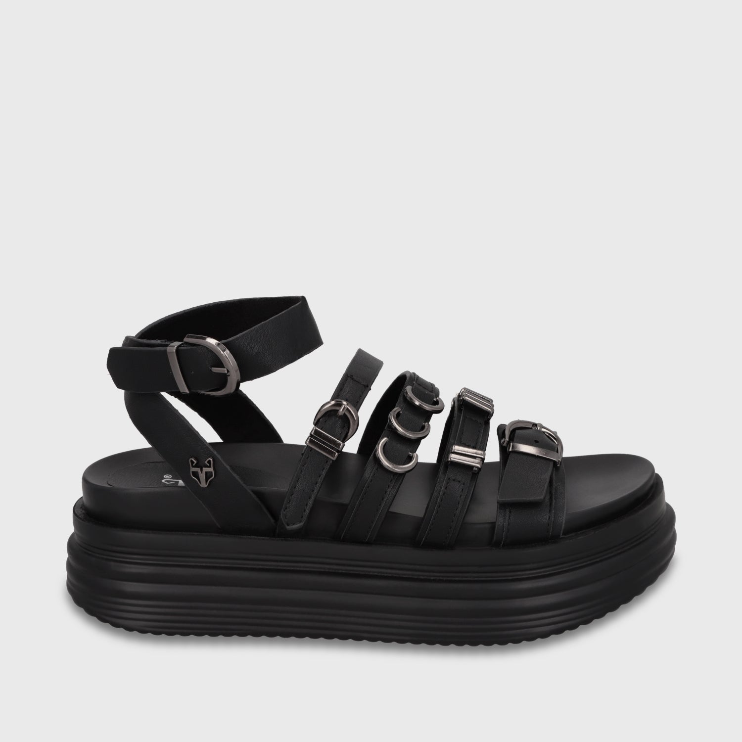 Sandalia Plataforma Negra Mujer 1571C - Gotta Chile