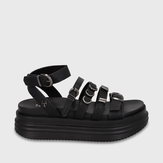 Sandalia Plataforma Negra Mujer 1571C - Gotta Chile
