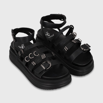 Sandalia Plataforma Negra Mujer 1571C - Gotta Chile