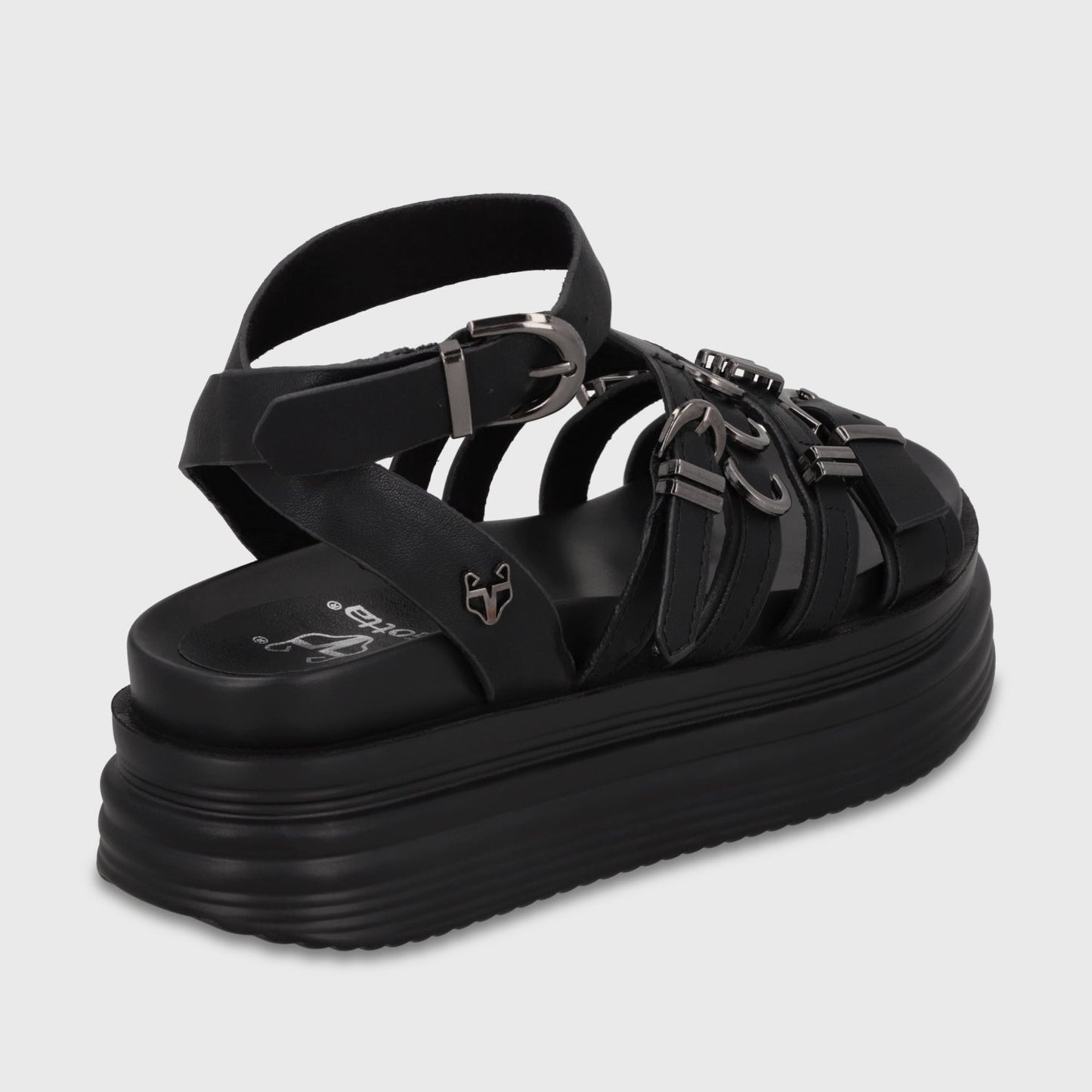 Sandalia Plataforma Negra Mujer 1571C - Gotta Chile