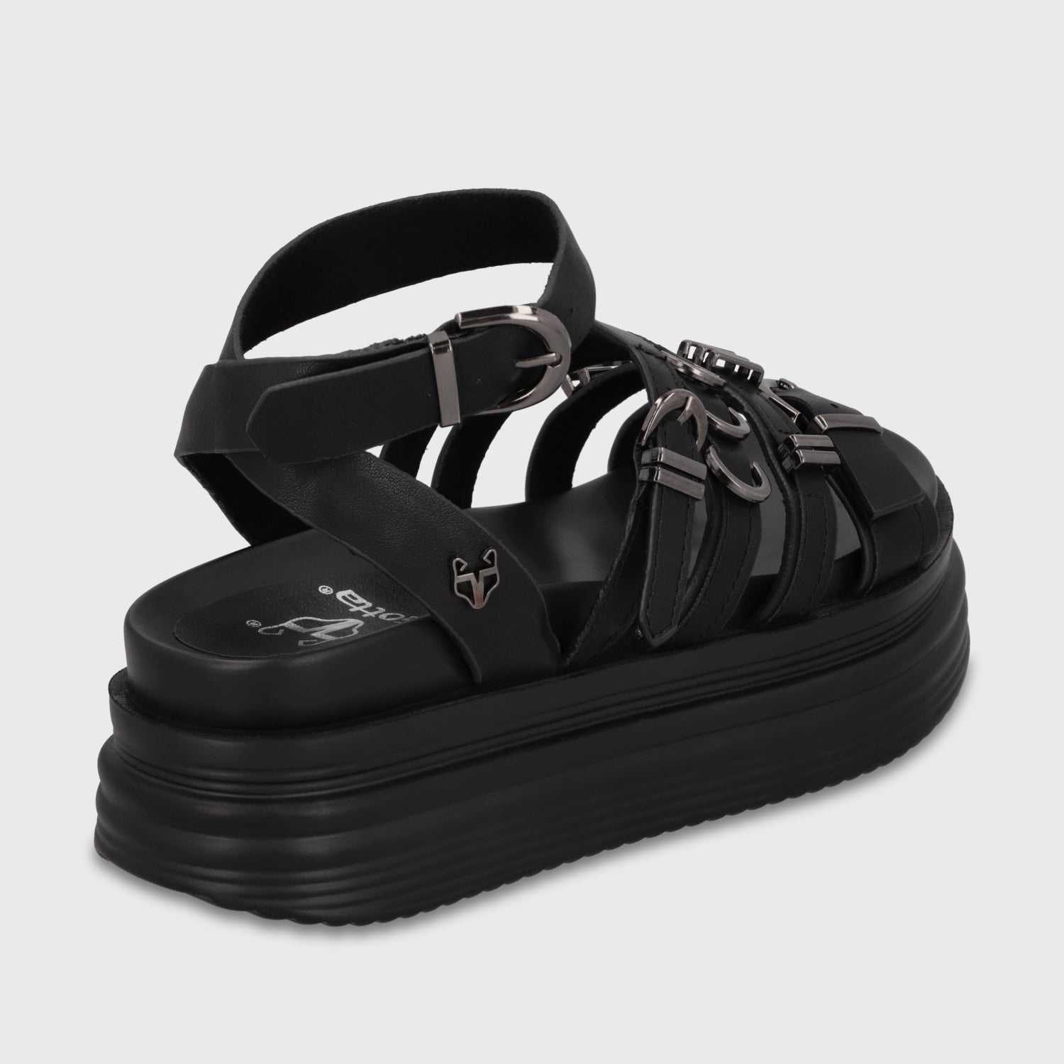 Sandalia Plataforma Negra Mujer 1571C - Gotta Chile