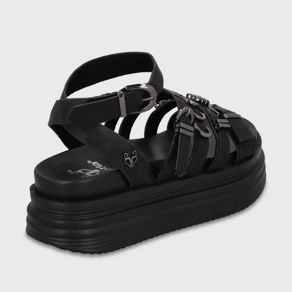 Sandalia Plataforma Negra Mujer 1571C - Gotta Chile