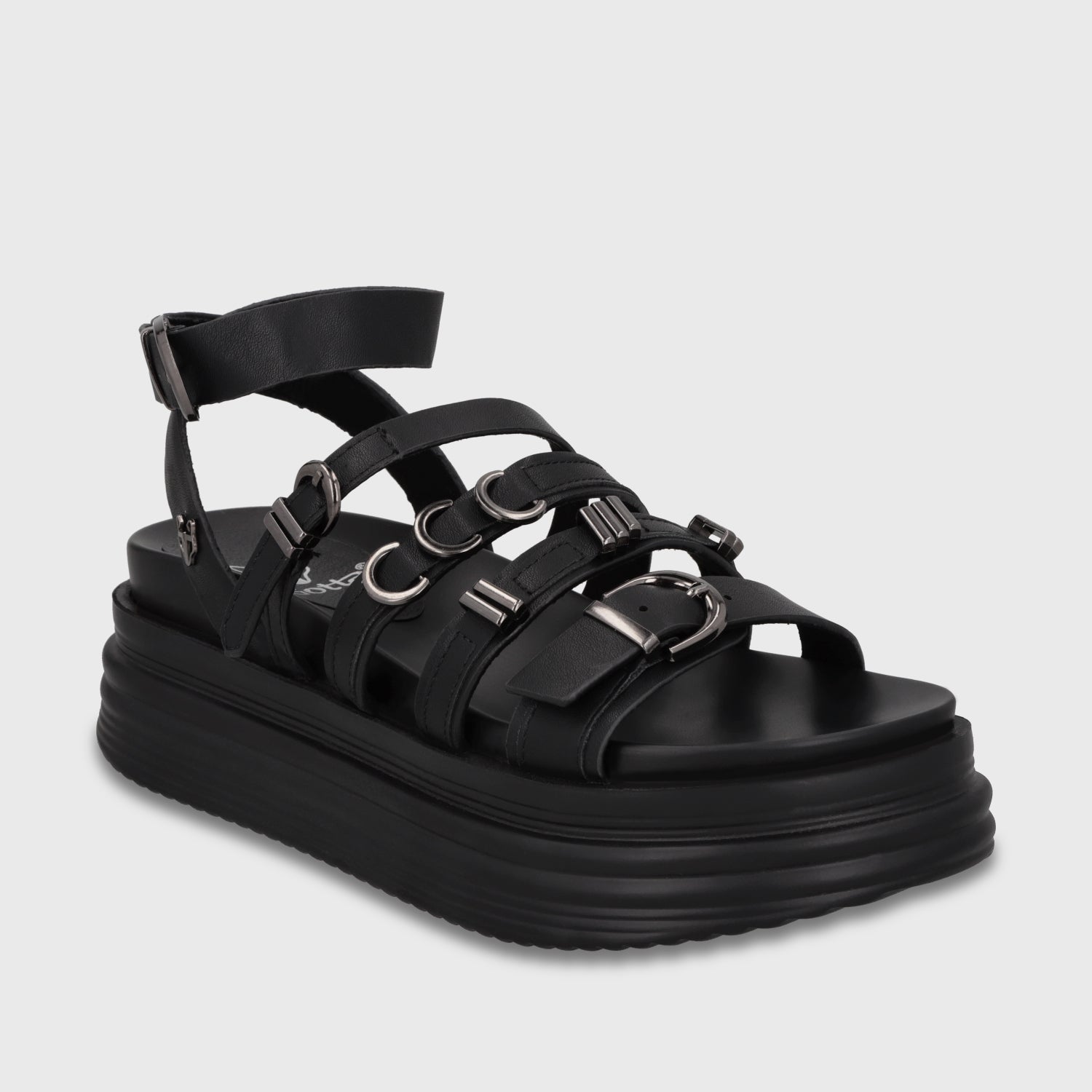 Sandalia Plataforma Negra Mujer 1571C - Gotta Chile