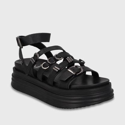 Sandalia Plataforma Negra Mujer 1571C - Gotta Chile