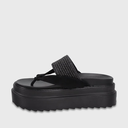 Sandalia Plataforma Negra Mujer 25234 - Gotta Chile