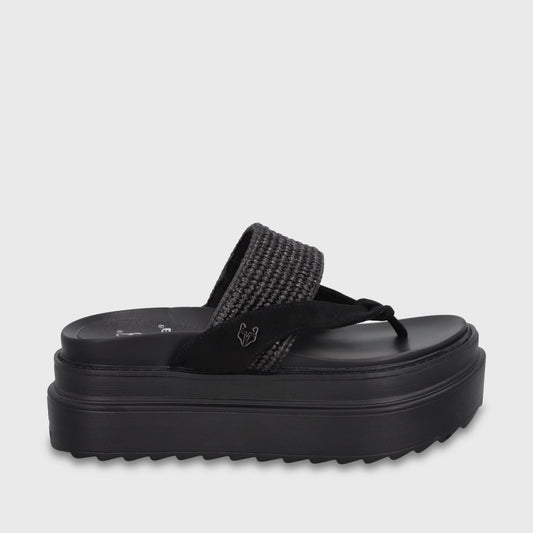 Sandalia Plataforma Negra Mujer 25234 - Gotta Chile