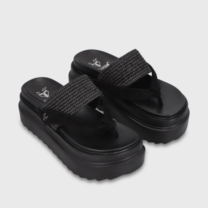 Sandalia Plataforma Negra Mujer 25234 - Gotta Chile