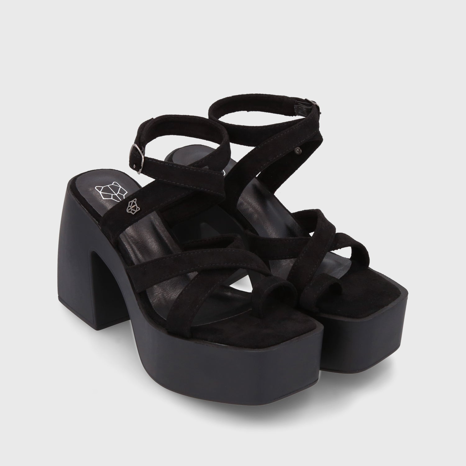 Sandalia Plataforma Negra Mujer 35151 - Gotta Chile