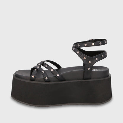 Sandalia Plataforma Negra Mujer 35188 - Gotta Chile
