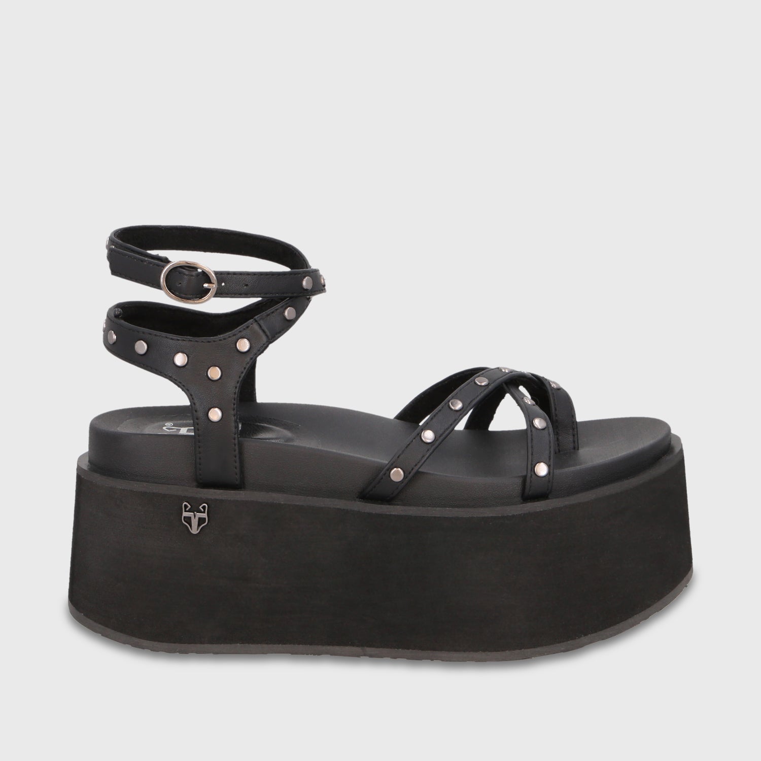 Sandalia Plataforma Negra Mujer 35188 - Gotta Chile