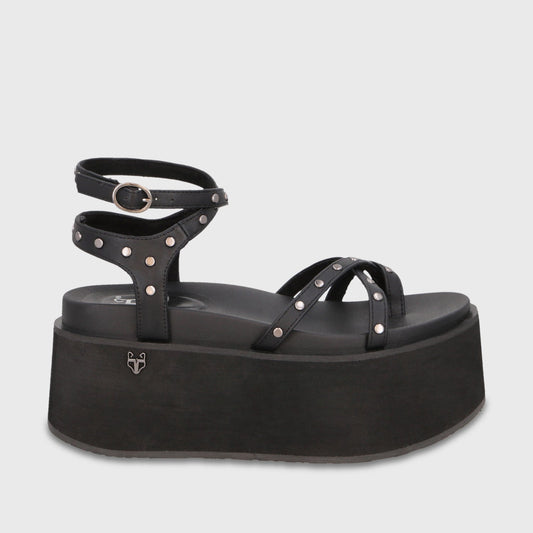 Sandalia Plataforma Negra Mujer 35188 - Gotta Chile
