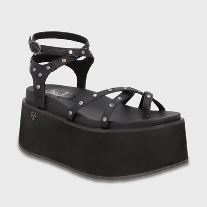Sandalia Plataforma Negra Mujer 35188 - Gotta Chile