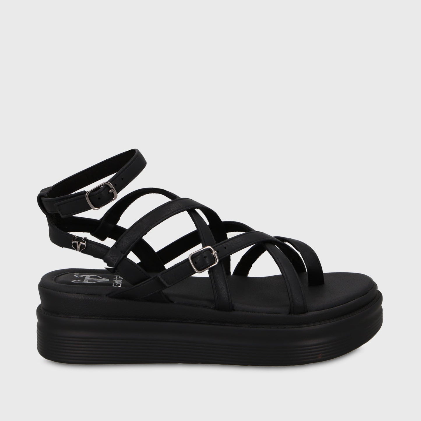 Sandalia Plataforma Negra Mujer 43017 - Gotta Chile