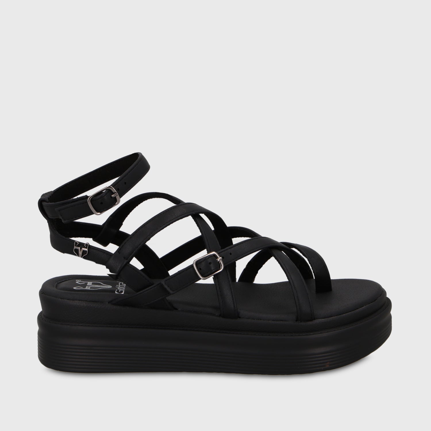 Sandalia Plataforma Negra Mujer 43017 - Gotta Chile