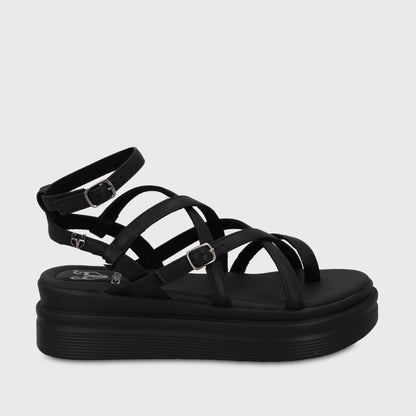 Sandalia Plataforma Negra Mujer 43017 - Gotta Chile