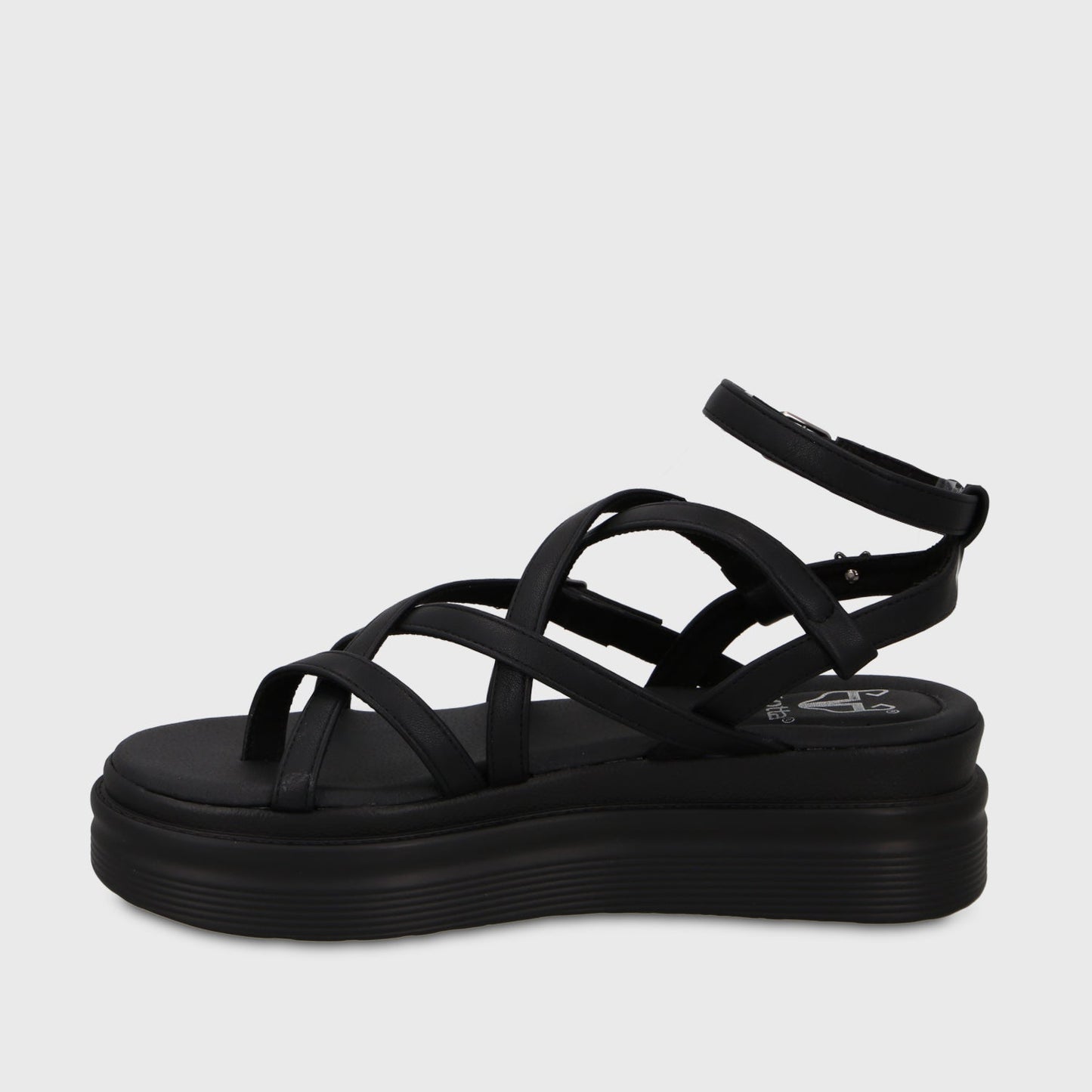 Sandalia Plataforma Negra Mujer 43017 - Gotta Chile