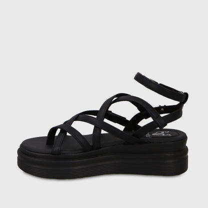 Sandalia Plataforma Negra Mujer 43017 - Gotta Chile