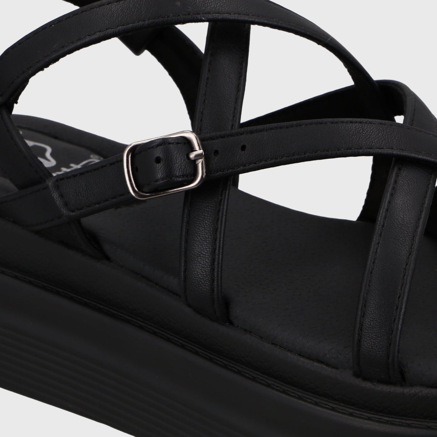 Sandalia Plataforma Negra Mujer 43017 - Gotta Chile