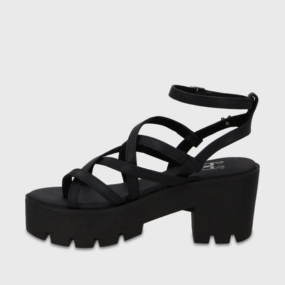 Sandalia Plataforma Negra Mujer 43024 - Gotta Chile