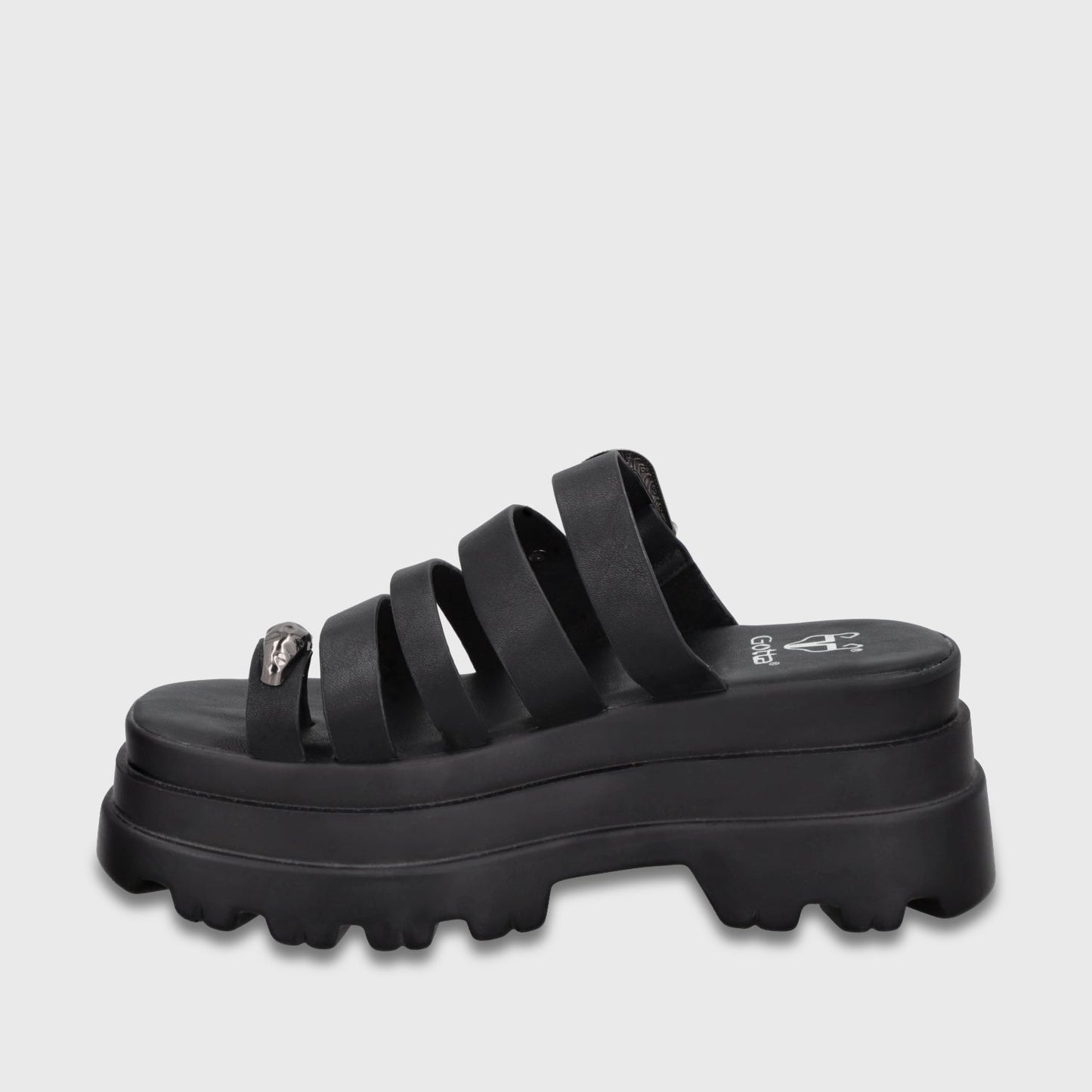 Sandalia Plataforma Negra Mujer 45732 - Gotta Chile