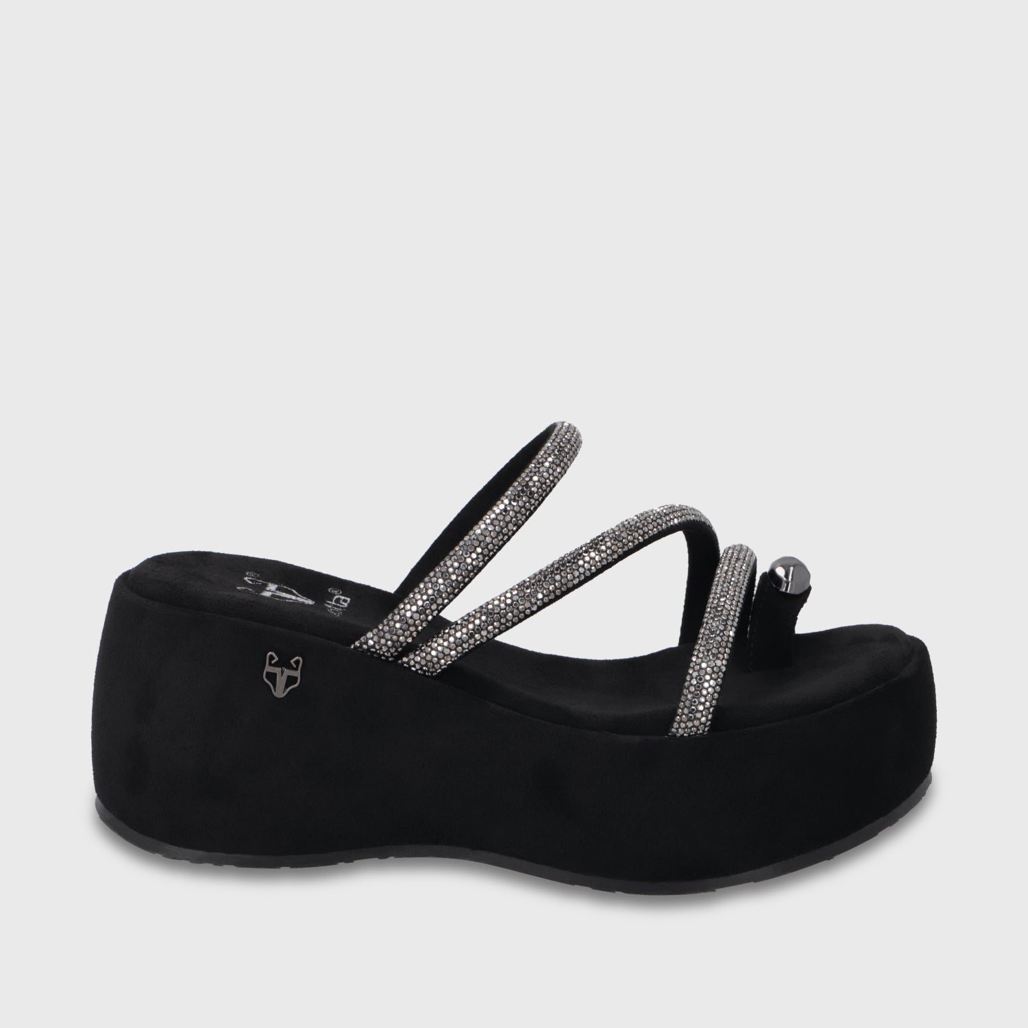 Sandalia Plataforma Negra Mujer 45826 - Gotta Chile