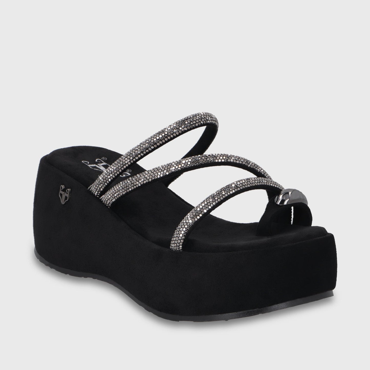 Sandalia Plataforma Negra Mujer 45826 - Gotta Chile