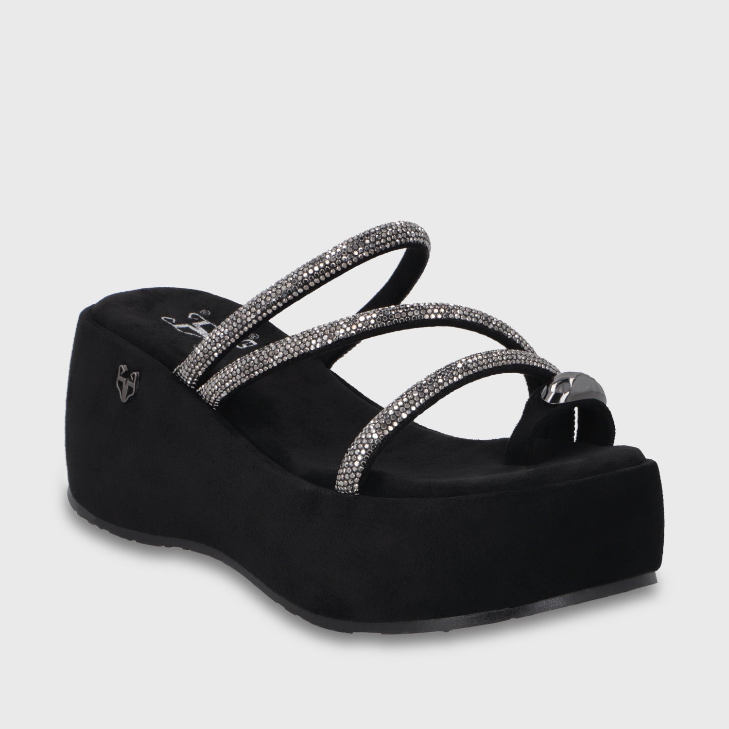 Sandalia Plataforma Negra Mujer 45826 - Gotta Chile