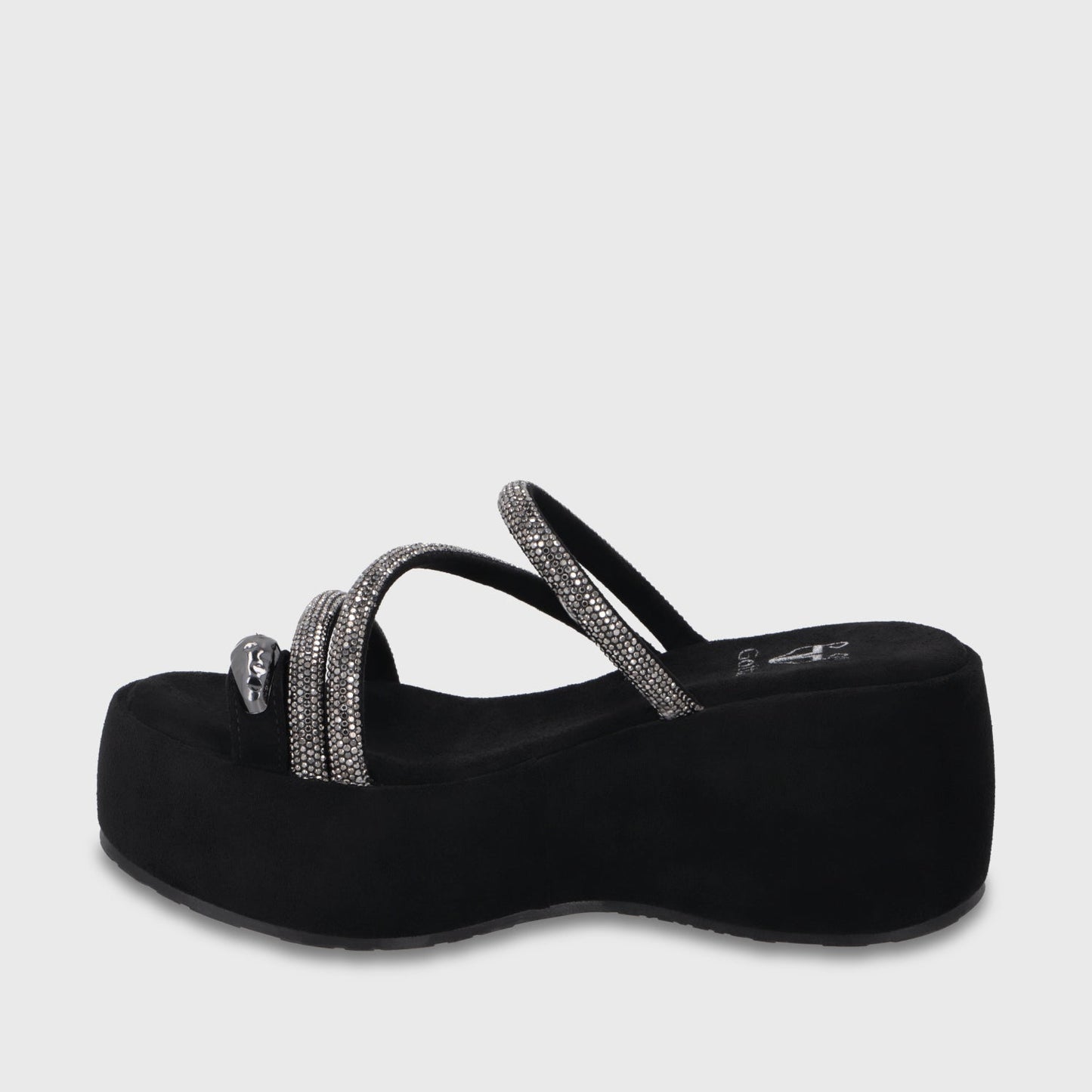 Sandalia Plataforma Negra Mujer 45826 - Gotta Chile