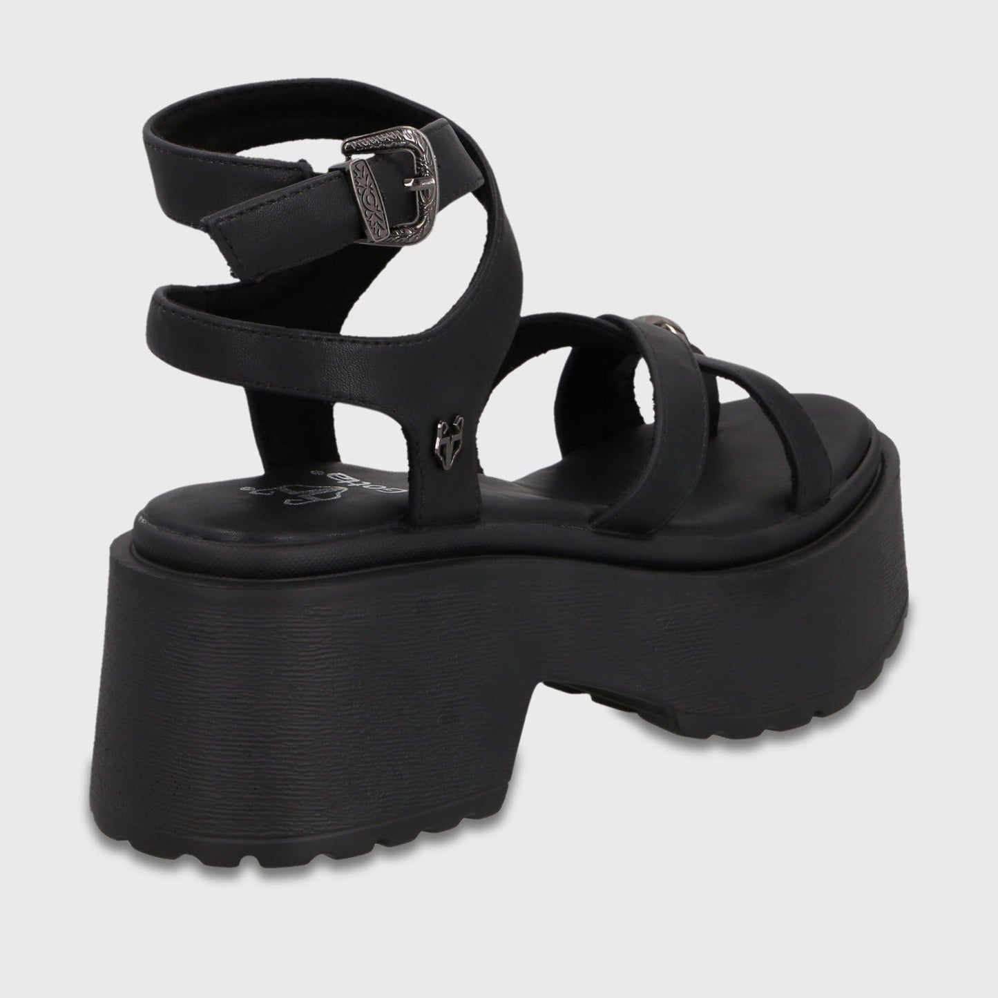 Sandalia Plataforma Negra Mujer 45986 - Gotta Chile