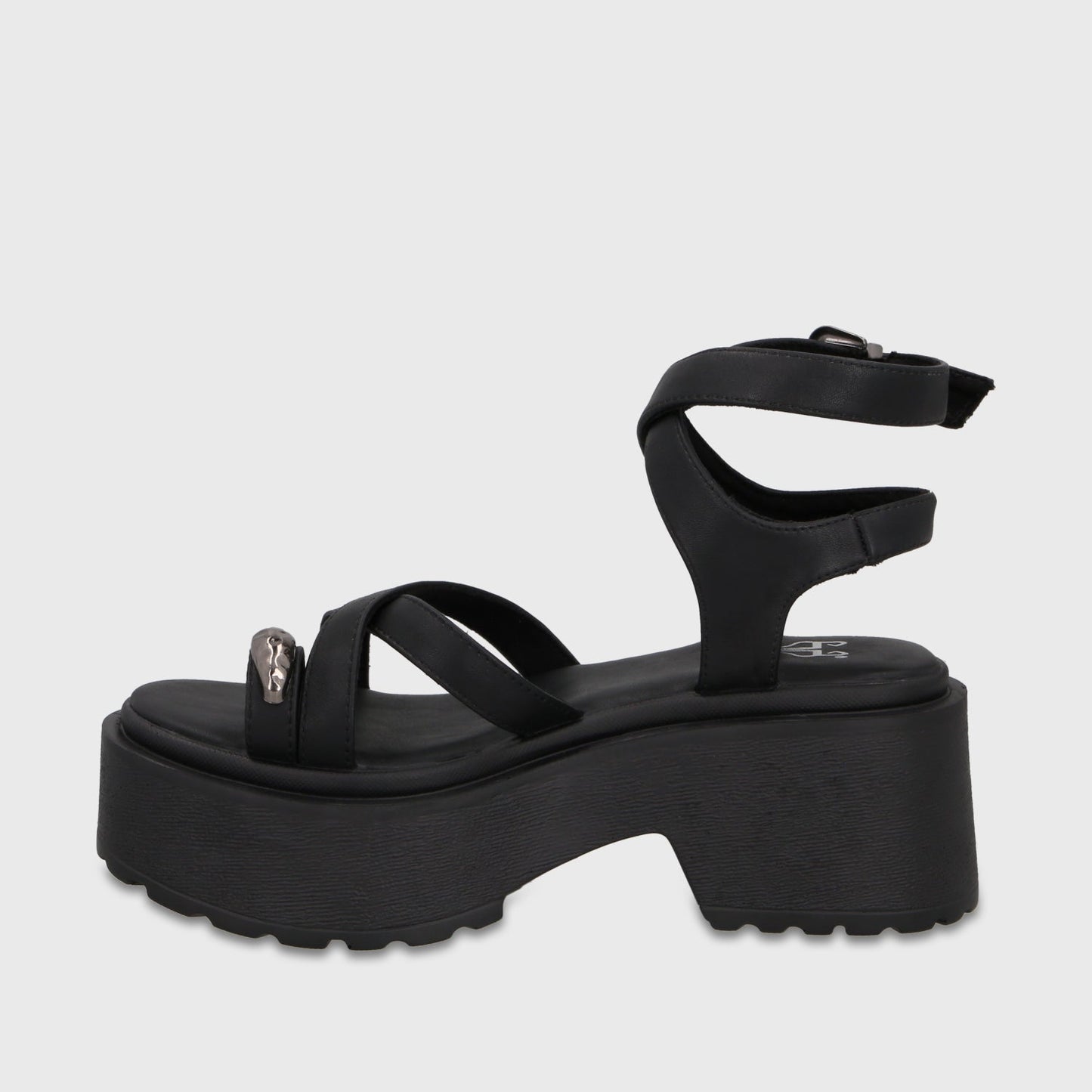 Sandalia Plataforma Negra Mujer 45986 - Gotta Chile
