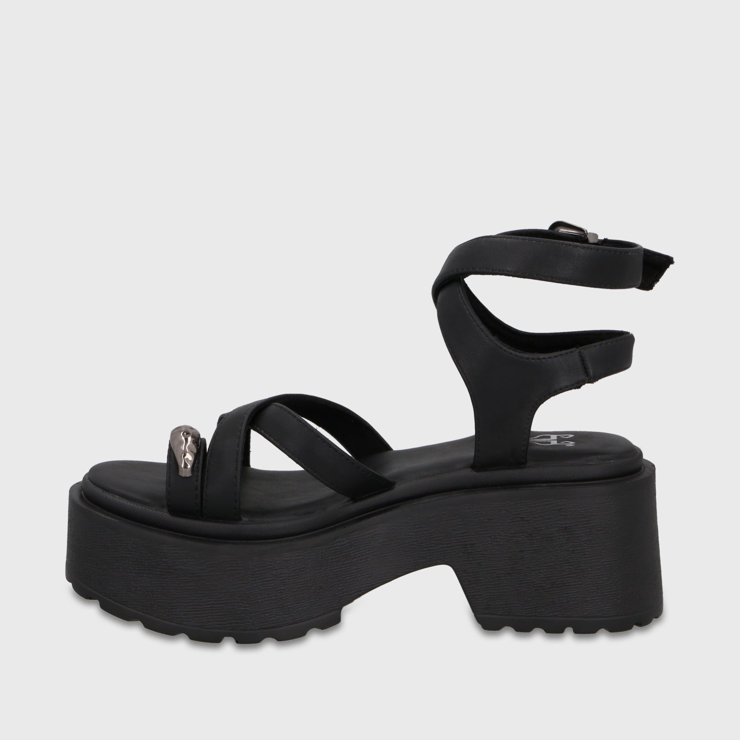 Sandalia Plataforma Negra Mujer 45986 - Gotta Chile