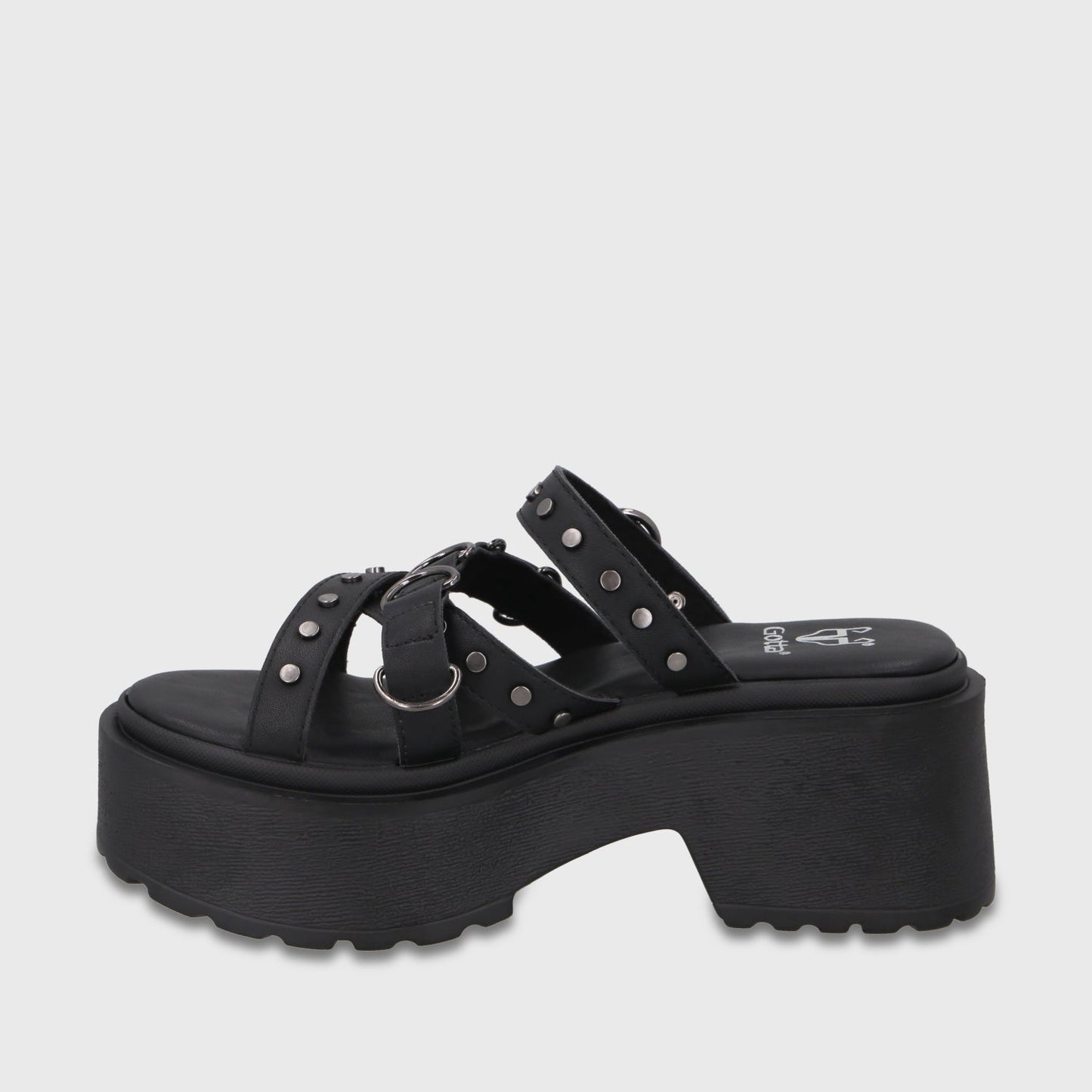 Sandalia Plataforma Negra Mujer 45987 - Gotta Chile