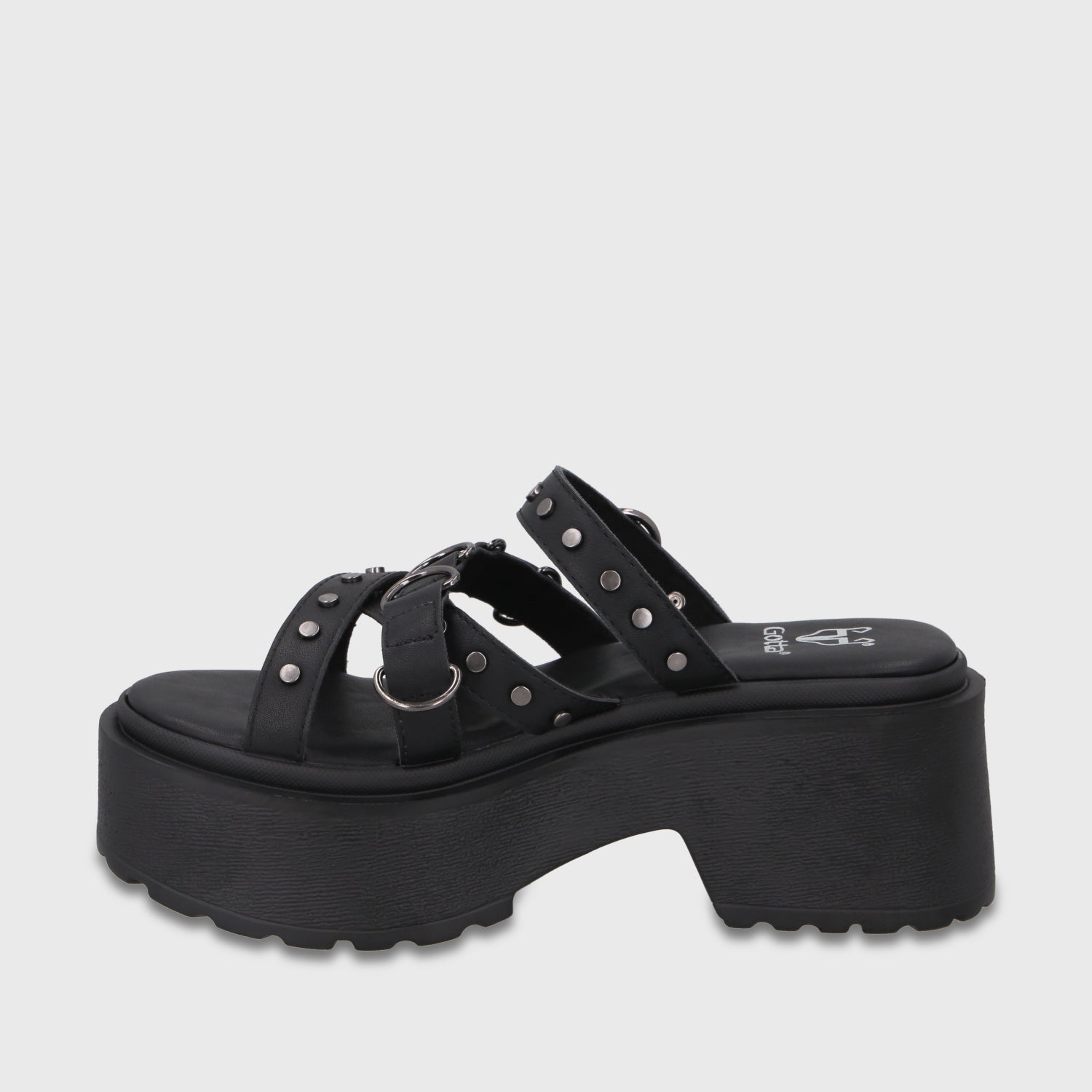Sandalia Plataforma Negra Mujer 45987 - Gotta Chile