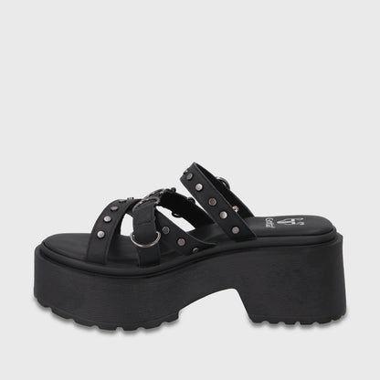 Sandalia Plataforma Negra Mujer 45987 - Gotta Chile