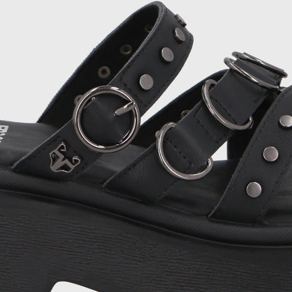 Sandalia Plataforma Negra Mujer 45987 - Gotta Chile