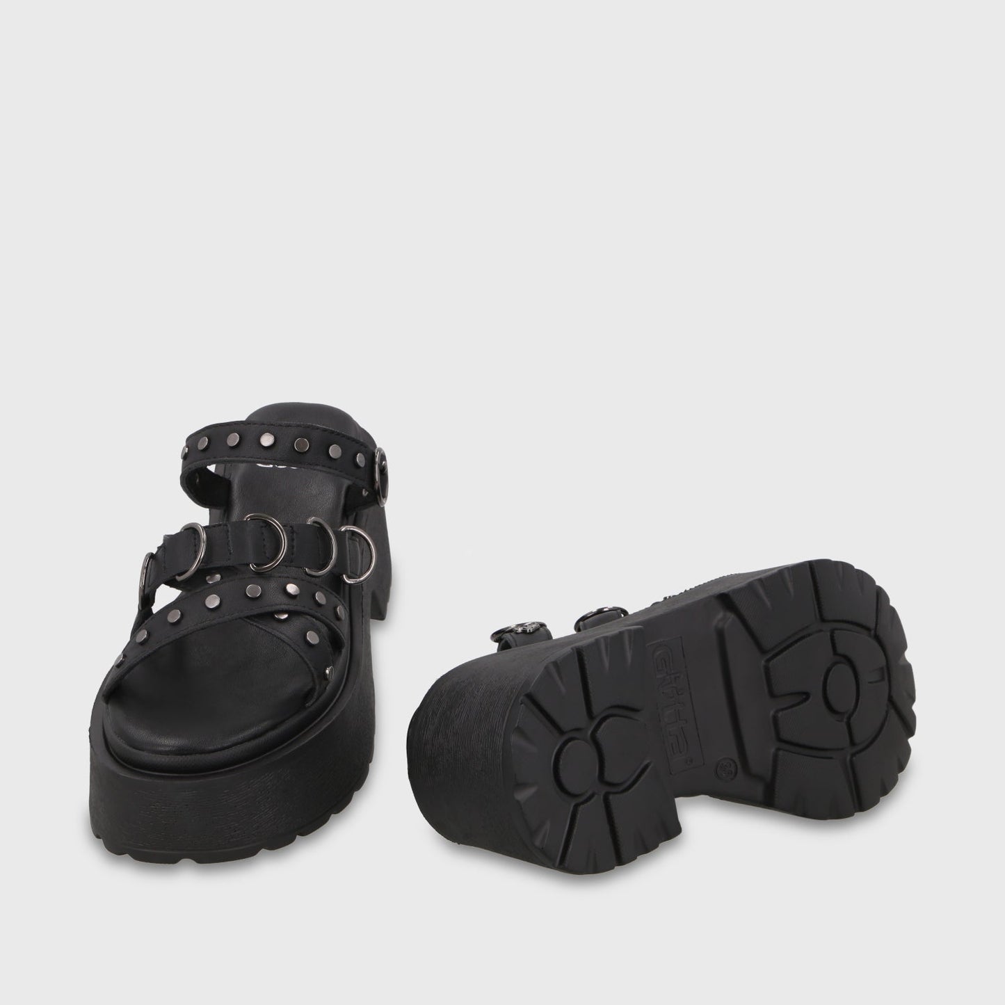 Sandalia Plataforma Negra Mujer 45987 - Gotta Chile