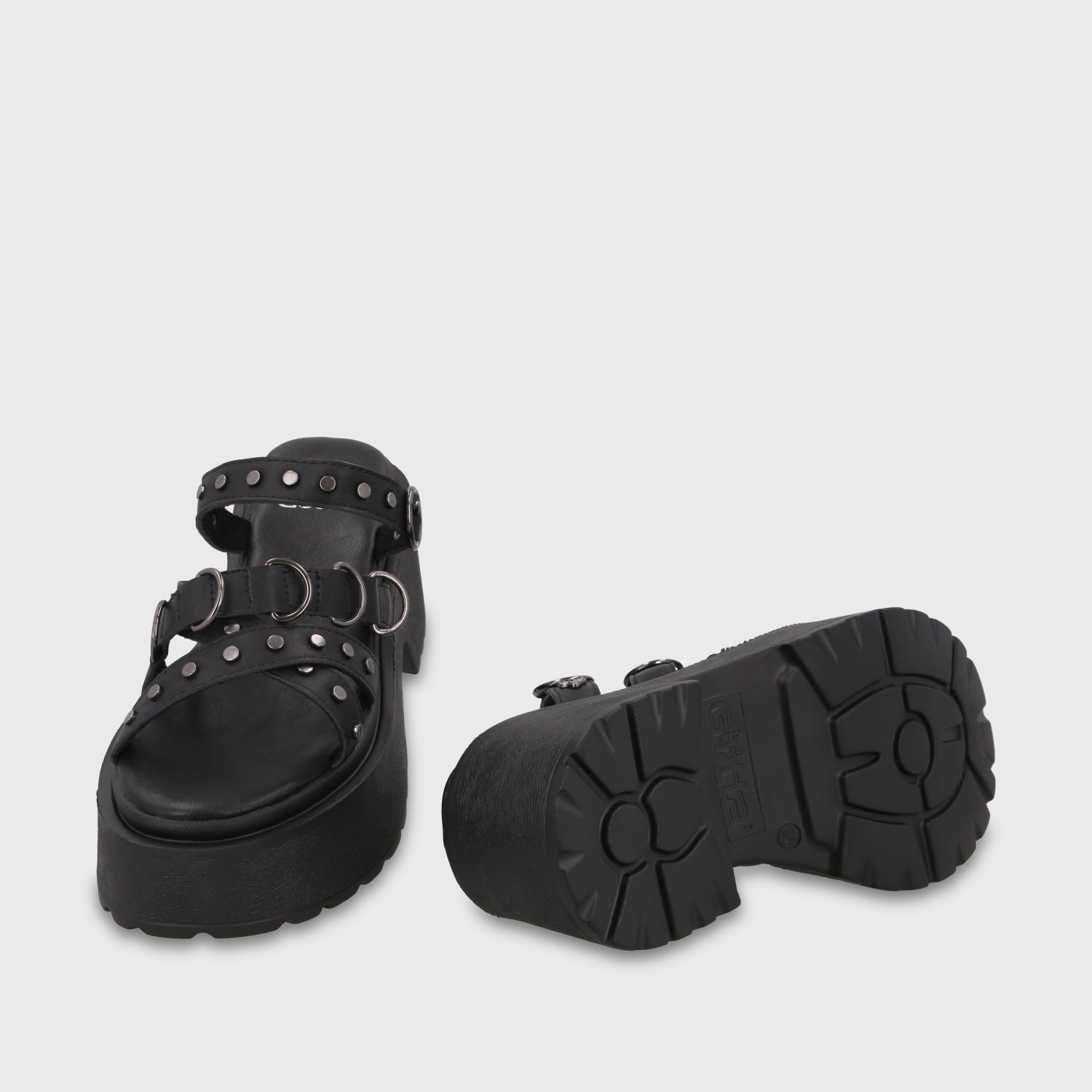 Sandalia Plataforma Negra Mujer 45987 - Gotta Chile