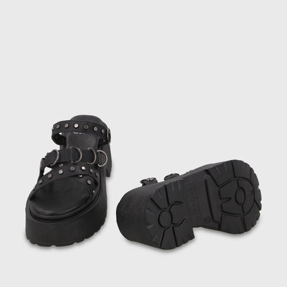 Sandalia Plataforma Negra Mujer 45987 - Gotta Chile