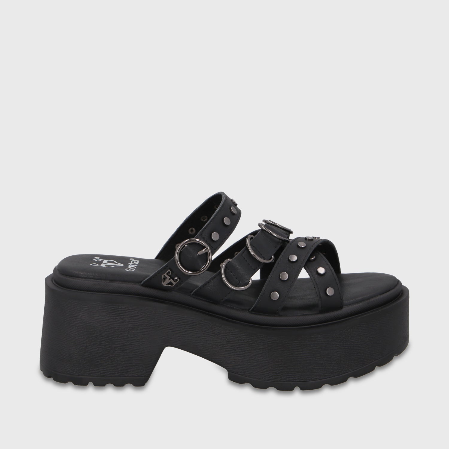 Sandalia Plataforma Negra Mujer 45987 - Gotta Chile