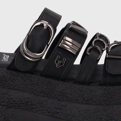 Sandalia Plataforma Negra Mujer 55294 - Gotta Chile