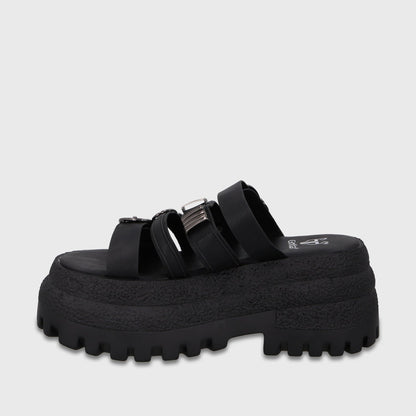 Sandalia Plataforma Negra Mujer 55294 - Gotta Chile