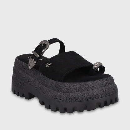 Sandalia Plataforma Negra Mujer 55295 - Gotta Chile