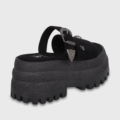 Sandalia Plataforma Negra Mujer 55295 - Gotta Chile