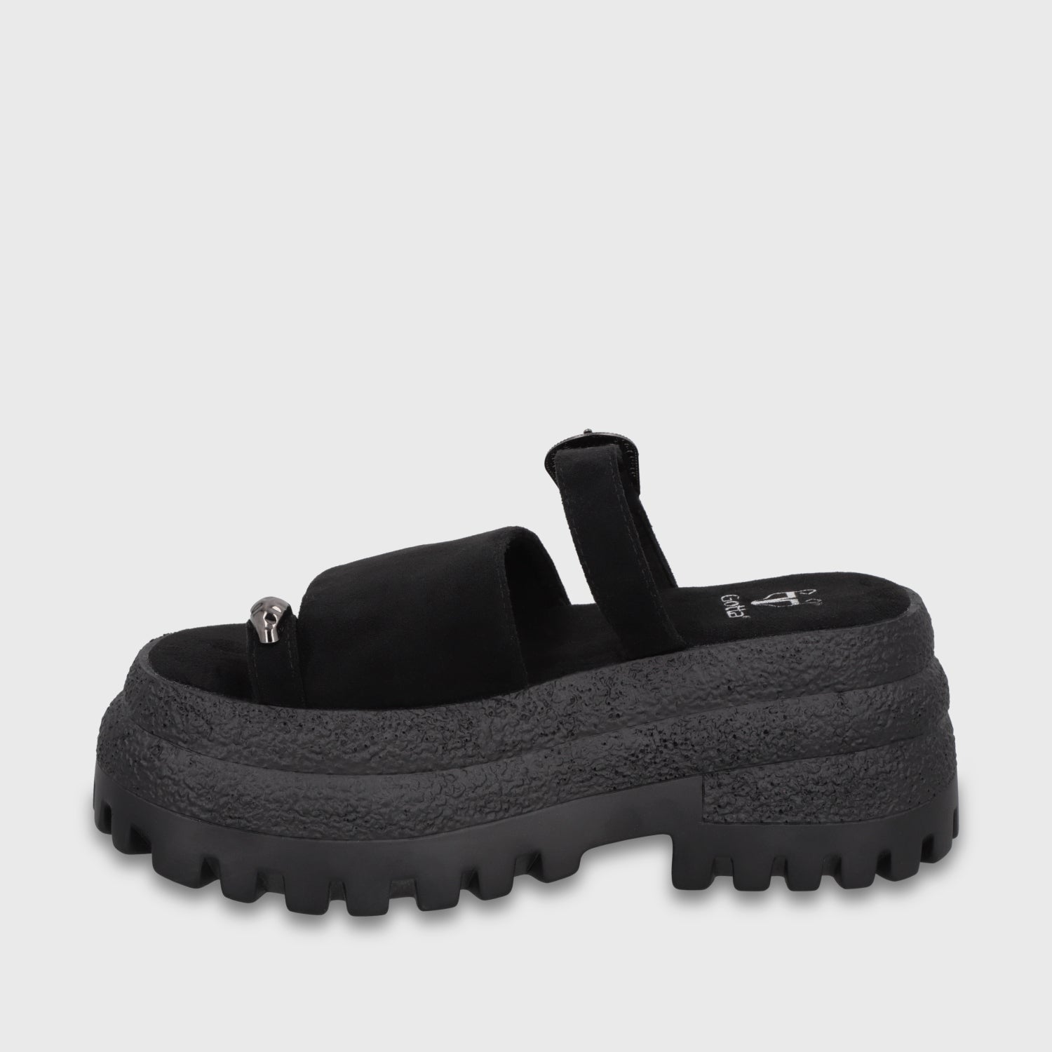Sandalia Plataforma Negra Mujer 55295 - Gotta Chile