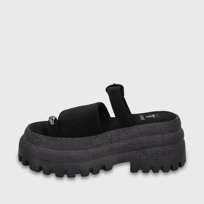 Sandalia Plataforma Negra Mujer 55295 - Gotta Chile