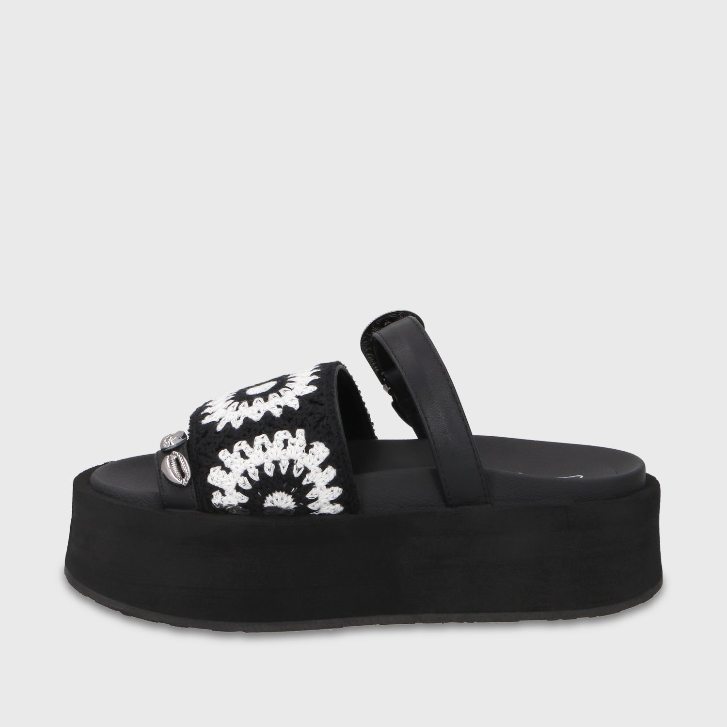 Sandalia Plataforma Negra Mujer 55942 - Gotta Chile