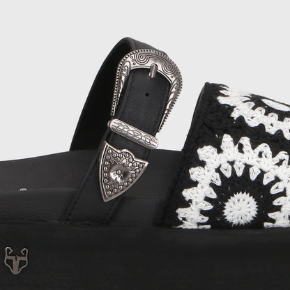 Sandalia Plataforma Negra Mujer 55942 - Gotta Chile