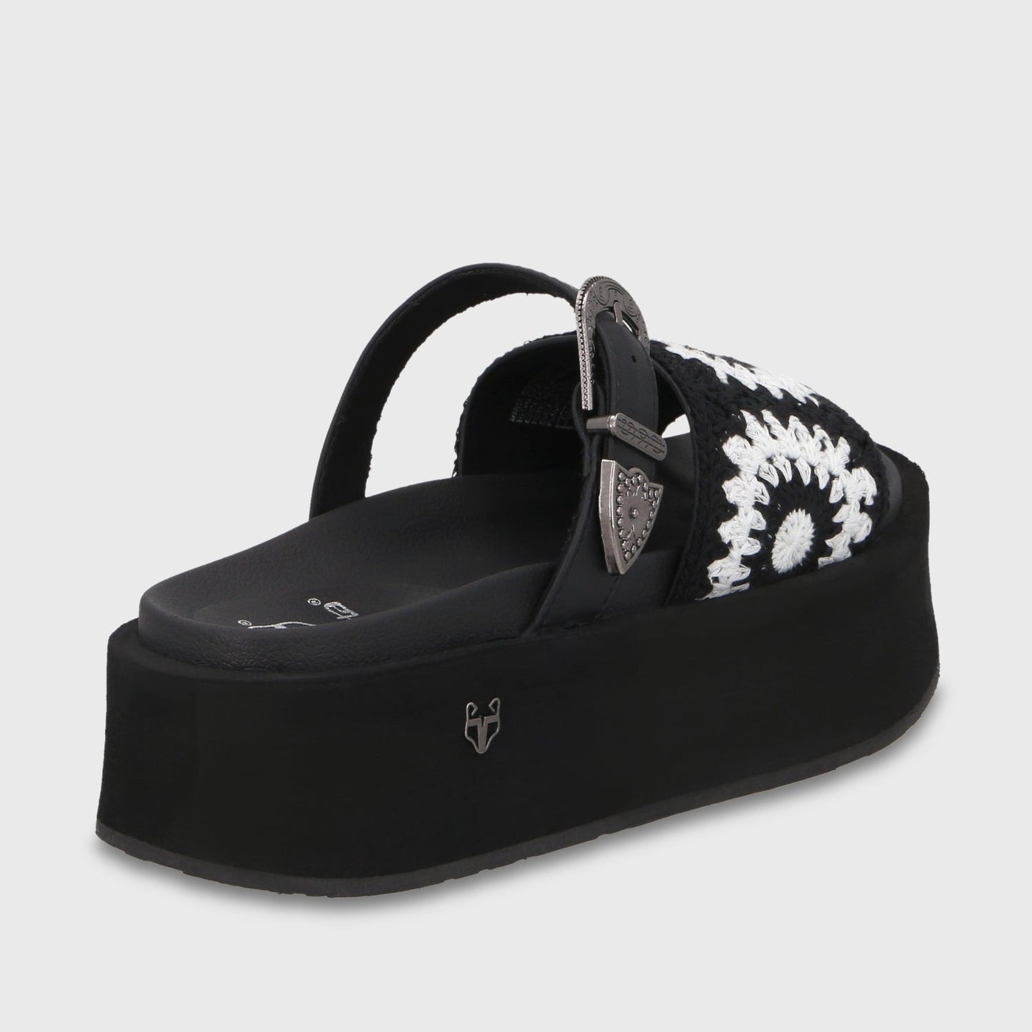 Sandalia Plataforma Negra Mujer 55942 - Gotta Chile